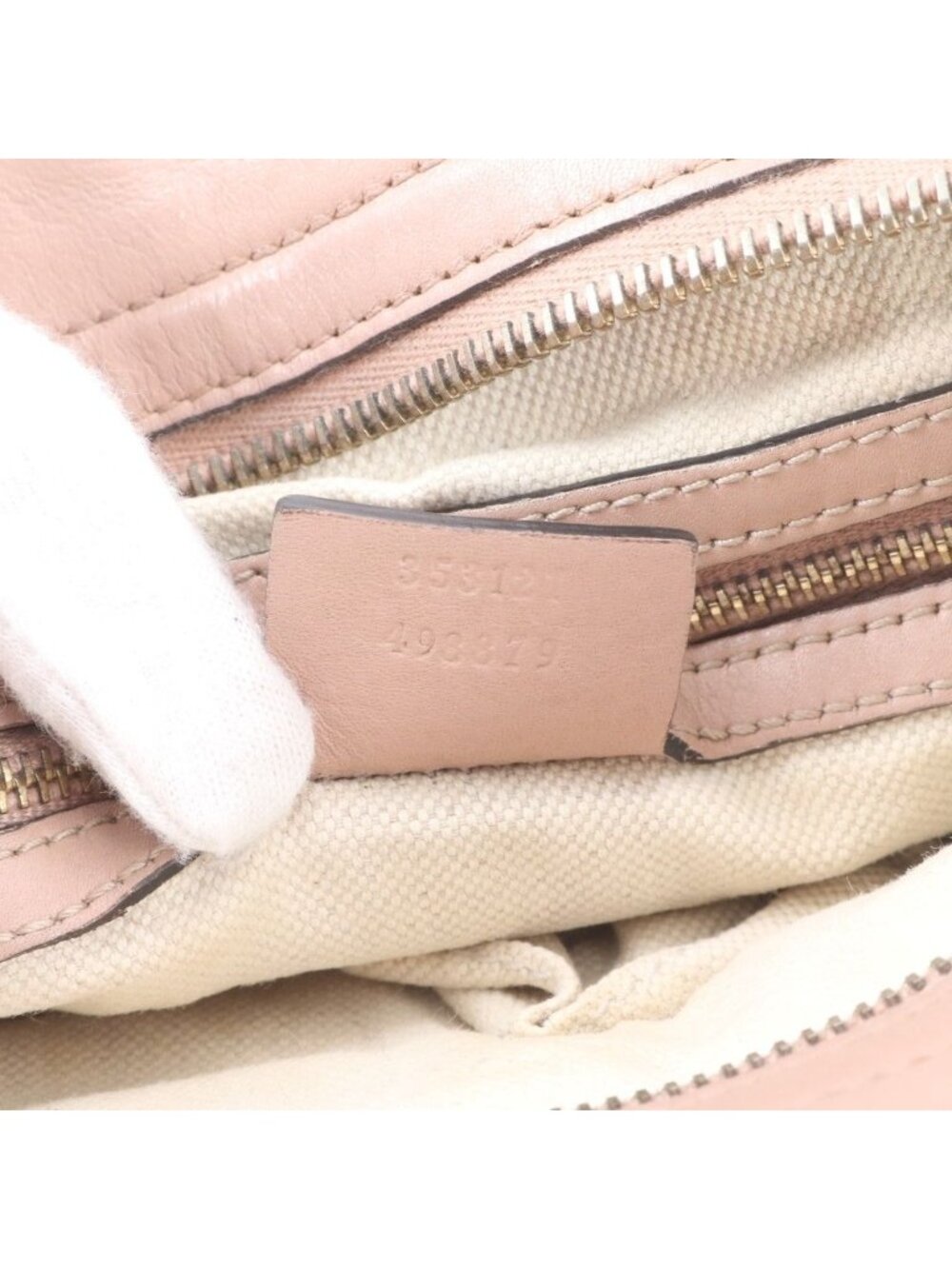 ★SOLD★ Gucci Guccissima Bree Leather 2-Way Shoulder Bag Crossbody Hand Pink - Picture 9 of 9